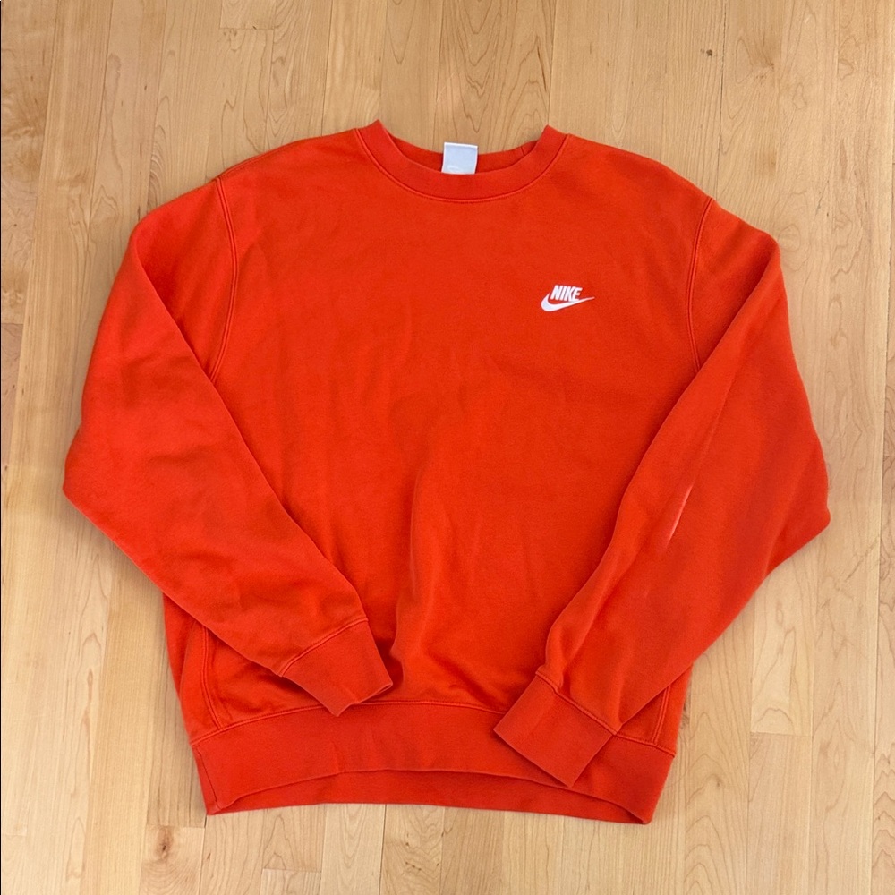 Nike Men's Bold Orange Crewneck Sweater